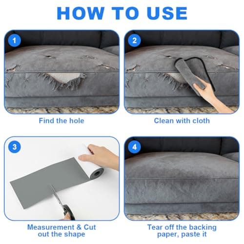 ANOMM Canvas Repair Patch, Self-Adhesive Fabric Patch (8 * 160cm, Gray) — view 4