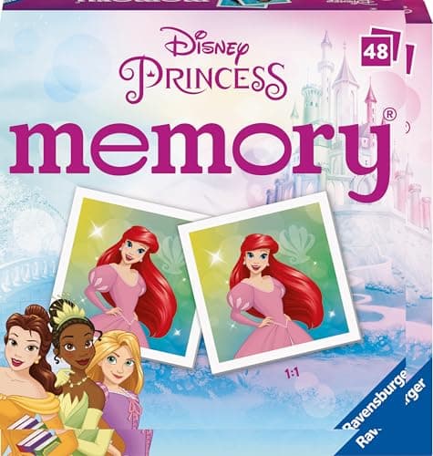 Ravensburger Disney Princess Mini Memory Game – Preschool Matching Pairs Card Game for Toddlers & Kids 3+ | Pocket Travel Game | Educational Concentration & Memory Training Gift — view 2