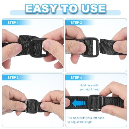 PATIKIL Plastic Slide Buckle 1 Inch(25mm), 20 Pack Rectangle Tri-Glide Slider Webbing Strap Belt Adjuster for Dog Collar Harness Belt Backpack Bags Making DIY Replacement, Black — view 5