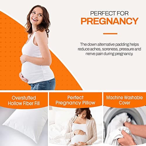 Adam Home V Pillow with Pillowcase Extra Filled Hollow Fiber for Neck Support, Orthopedic, Maternity Pregnancy & Nursing Super Soft & Comfortable V shaped Pillows with Pillowcase — view 6