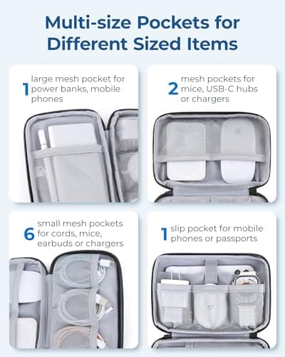 bagsmart Travel Cable Organiser Bag Essential Pouch for Tech Accessories — view 4