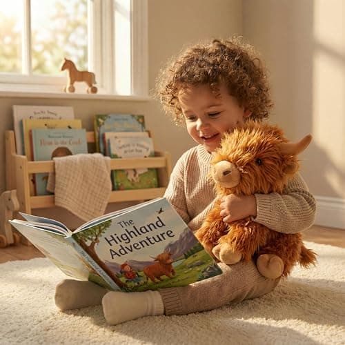 HENBRANDT Highland Cow Plush Toy 23cm, Soft Fluffy Scottish Cow Teddy — view 5