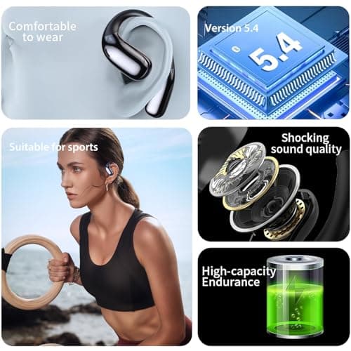 Translation Earbuds Real Time, AI Translator Earbuds, 3-in-1 Earbud Translator 144 Languages & Accents for Android iOS, Translation Earphones for Travel Business Learning (A38 Pink) — view 4