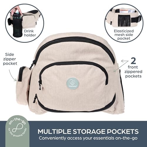 Dreambaby Up & Go Baby Hip Seat Carrier – Lightweight Toddler Holder with Storage Pockets, Ergonomic Design, Wide Adjustable Waistband – Suitable for Children 3.5-18kgs — view 3