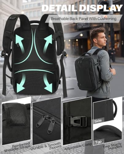VANKEV 40x20x25 Ryanair Cabin Bag Underseat Travel Backpack Hand Luggage — view 5