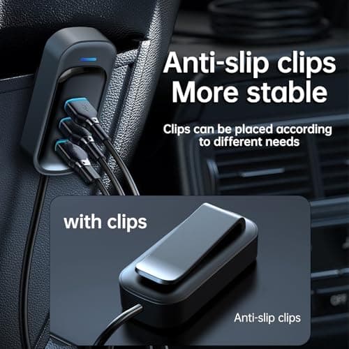 Car USB Charger，6-Port, 18W+15W, QC 3.0 Fast Charging, 1.5m Extension Cable — view 6
