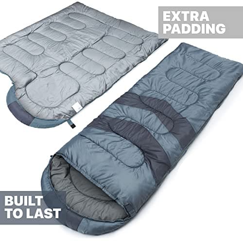 MalloMe Sleeping Bags for Adults & Kids Sleeping Bag 3-4 Season - Ultralight Backpacking Sleeping Bag Cold Weather & Warm, Lightweight Compact, Single Adult Girls Boys Winter Sleep Camping Accessories — view 3
