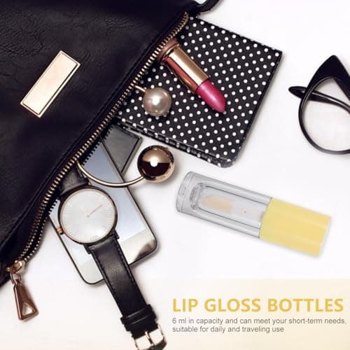 LIFKOME 10pcs Ml Lip Gloss Tubes Leak Proof Portable ABS Yellow Bottles — view 6