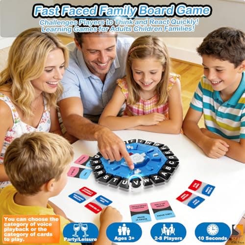 Word Game,Family Board Games with 2 Modes,220 Topics,Fast-Paced Letter Game — view 3