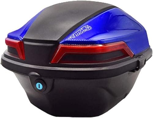 Motorcycle Trunk Travel Luggage Storage Box, Universal Hard Tail Bike Top Box.Motorcycle Trunk.Extra Large, Thick, Double Buckle, Drop Resistance, Wear Resistance, Waterproof, Black, Red, White, Silve — view 3
