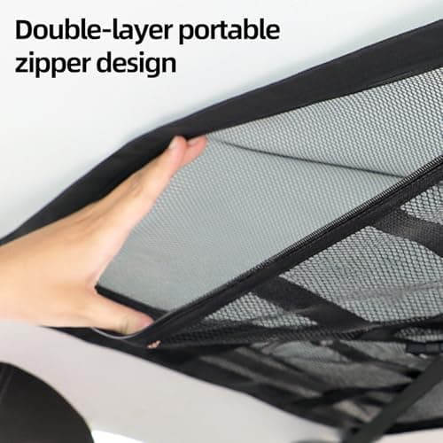 Car Ceiling Cargo Net, 90cm x 65cm Upgraded Anti-Sag Roof Storage Organiser — view 6