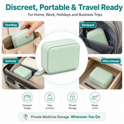 A8 Waterproof Pill Organiser Set with 14 Colour-Coded Pill Pouches, 7–14 Day Travel Medicine Organiser, Weekly Tablet Organizer Case with Reusable Binder Design for Vitamins, Supplements, Daily Use — view 6