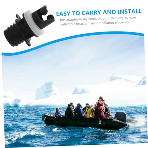 PENIKOKO 2Pcs Air Pump Adapter Nozzle for Inflatable Boat Kayak Quick Connect Inflation Valve Connector Portable Pump Adapter for Boards and Sups — view 5