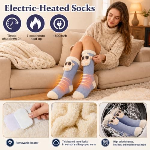 Heated Socks for Women Men, Electric Socks, Heated Socks Rechargeable — view 6
