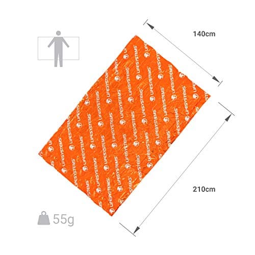 Lifesystems Emergency Silver Foil Thermal Blanket For Hiking, Mountaineering And Outdoor Survival (Pack of 2) — view 3