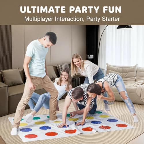 XIMU-SHANGDIAN Twister Floor Mat Multi-Player Balance Party Game for Adults — view 4