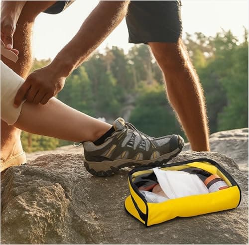 BAOZENP Empty First Aid Pouch - Color Coded Emergency Organizer Bag with Zipper & Transparent Window, Med Supplies Storage for Travel, Camping, Office, Car & Home, 5Pcs (Yellow) — view 4