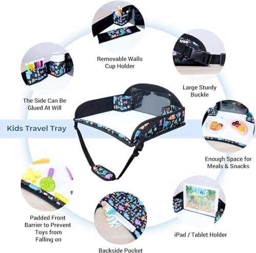 INFANZIA Kids Travel Tray for Car Seat, Road Trip Activities for kids — view 3