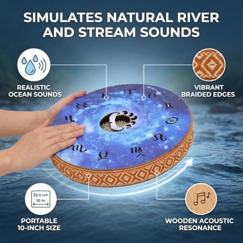 Eminchu Ocean Wave Drum, 10 Inch Wooden Travel Sea Sound Drum — view 3
