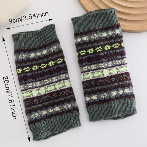 Qusinfc Typing Gloves for Cool Weather Travel, Navy Blue — view 3