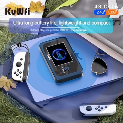KuWFi 4G+ Portable WiFi Hotspot Unlocked LTE Cat7 Travel Router — view 4
