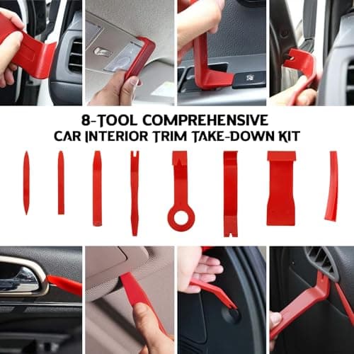 Car Tool Kit 23 Pcs, Professional Car Breakdown Emergency Kit with Long Reach Grabber,, Air Wedge Pump, J-Hook, Non-Marring Wedge, Gloves, Portable Bag, Essential Car Lockout Kit for Emergency Repairs — view 3