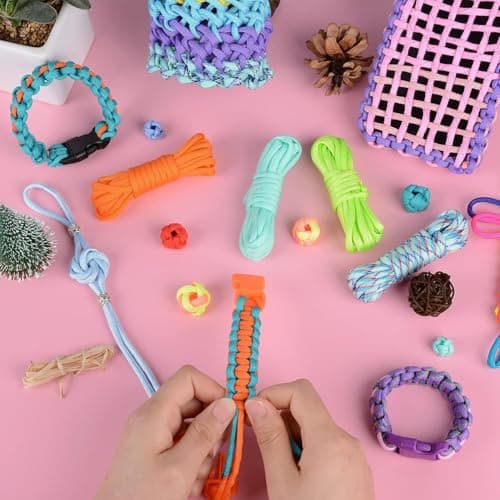 WEREWOLVES 28 Colors Paracord 550 Kits with Instruction - Multifunction Survival Parachute Cord Making Paracord Bracelets, lanyards, Dog Collar - 10 Feet Each Paracord Rope (Joy, 28 Colors) — view 6
