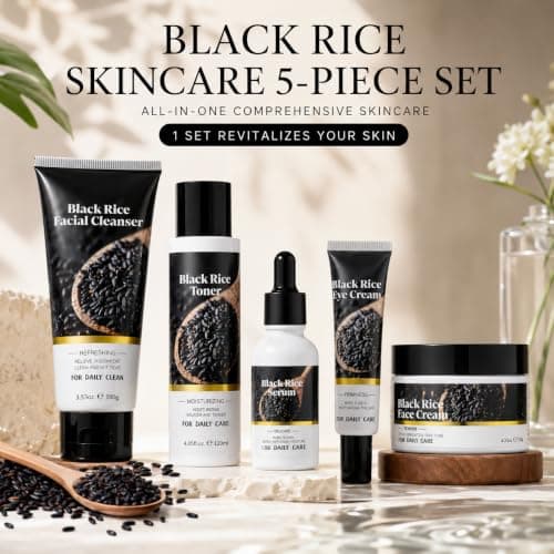 Black Rice Korean Skin Care Gift Set, 5 Piece Facial Routine for Women — view 6