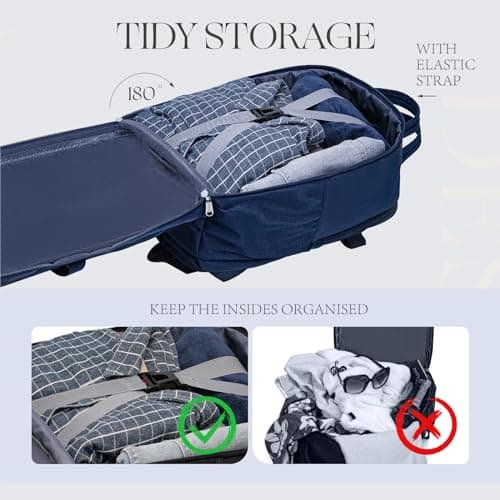Lossga for Ryanair Cabin Bags Underseat 40x30x20 Anti Theft Carry-ons 40x20x25, Travel Backpack Cabin Size Hand Luggage Bag with Water Bottle Holder — view 5