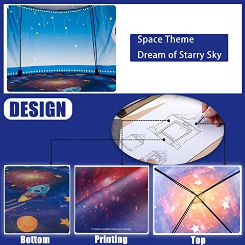 WillingHeart Rocket Ship Play Tent for Kids Boy Girl — view 3
