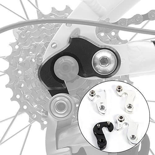 Universal Bike Derailleur Hanger Hook, Aluminium Alloy Rear Gear Mech Adapter, 4 Size Drop Out for Mountain Bikes, 7 Pack — view 3