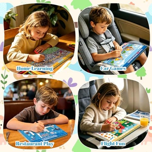 Kalysky Travel Games For Kids 2 Pack,58 Reusable Road Trip Activity Toys — view 4