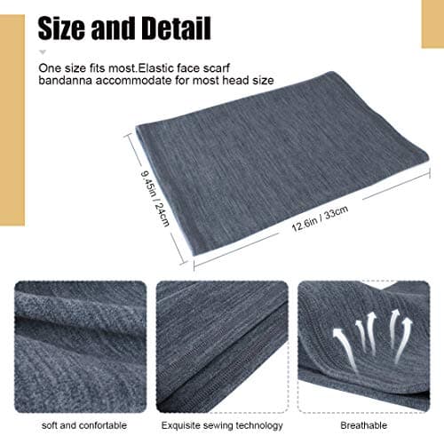 Winter Neck Warmer Fleece Windproof Neck Gaiter Snood for Men Women Cold Weather Face Scarf Headwear for Skiing Running Cycling — view 4