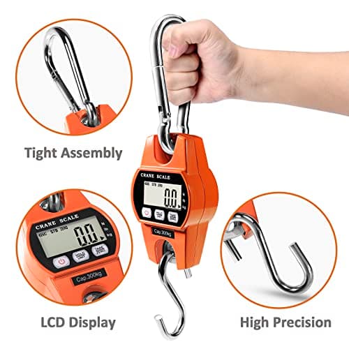 GRAM PRES Digital Hanging Scale 660LB/300KG, Luggage Scales — view 3
