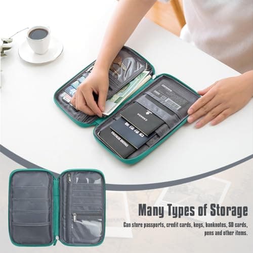 Passport Holder Travel Wallet, RFID Family Travel Document Organiser — view 6