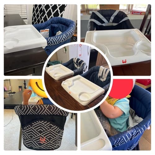 MTWML Hook On High Chair with Tray, Collapsible Portable Table Seat — view 6