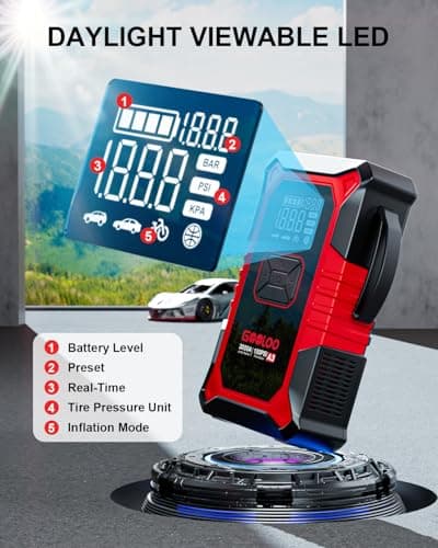 GOOLOO A3 3000A Jump Starter & 150PSI Tire Inflator Combo — view 6