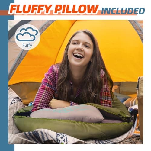 MEREZA Sleeping Bags XL for Mens Large Wide Sleeping Bag for Camping Big and Tall Sleeping Bags for Women Adults Warm with Compression Sack Cold Weather & Warm — view 6