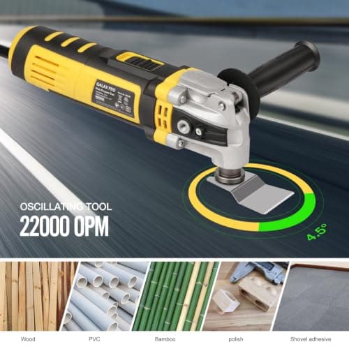 GALAX PRO 400W Oscillating Multi Tool,Quick Release 6-Speed,30Pc-Yellow — view 2