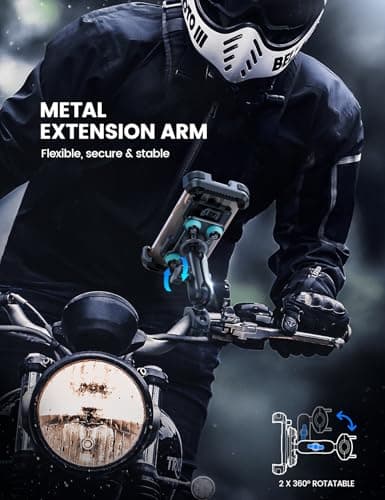 Lamicall Motorbike Phone Holder, [Anti-Theft] Motorcycle Phone Mount Blue — view 2