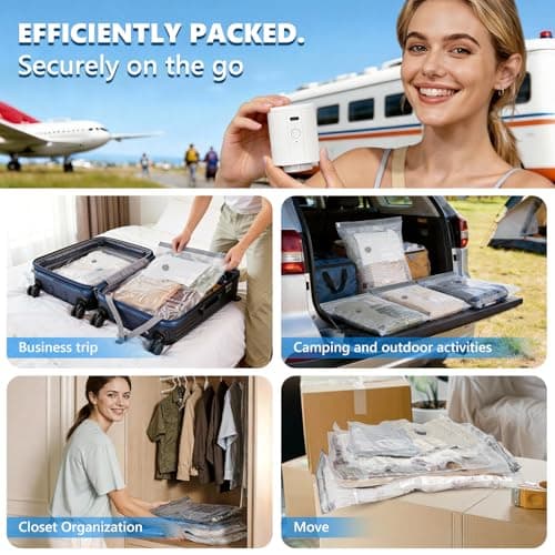 Accenter Vacuum Storage Bags with Pump for Travel,Space Saver Bags,20-Pack — view 2
