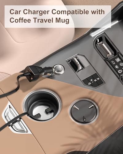 Car Charger Compatible with E M BER Travel Mug 2+, Charging Coaster Compatible with 12 OZ Temperature Control Smart Travel Mug Stainless Steel — view 2