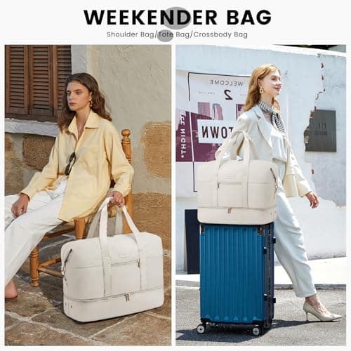LOVEVOOK Travel Bags for Women, Overnight Weekend Duffle Gym Bag — view 5