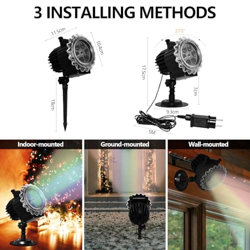 MOSSNDAR 96-Pattern Halloween Christmas Projector Outdoor Indoor — view 6
