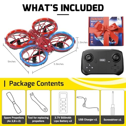 Spider Mini Drone for Kids with Altitude Hold and Headless Mode 2 Batteries — view 2