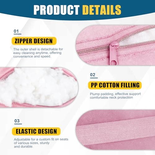 2 Pcs Car Neck Pillow,Headrest Car Seat Neck Support Pillows,Pillow Cushion — view 3