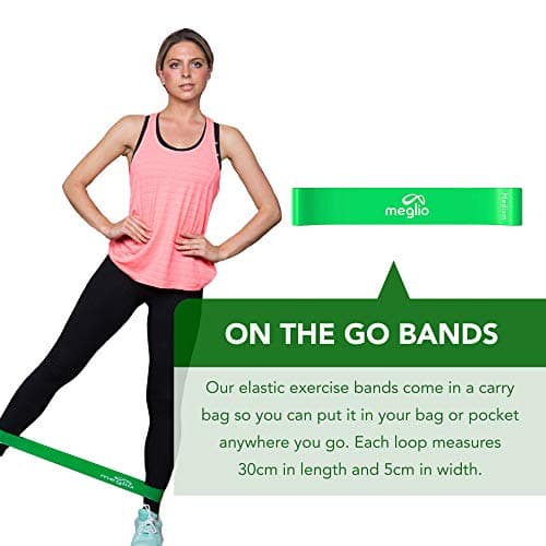 Meglio Loop Resistance Bands, Pack of 4, Latex Free, 4 Strengths — view 6