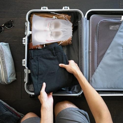 Hiemible Shoes Bags for Travel - Slippers Organizer Dustproof Drawstring Pouch,Portable Storage Organizer Slippers Pack for Home Business Trips — view 3