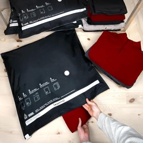 Hefty MAX Shrink-Pak Vacuum Storage Bags Combo Pack – Max Strength Tear-Proof Bags For Clothes, Pillows, Towels, Blankets & More – Space Saver Suction Sealer Bags for Home– 1 Large, 1 XL, 1 Jumbo — view 2
