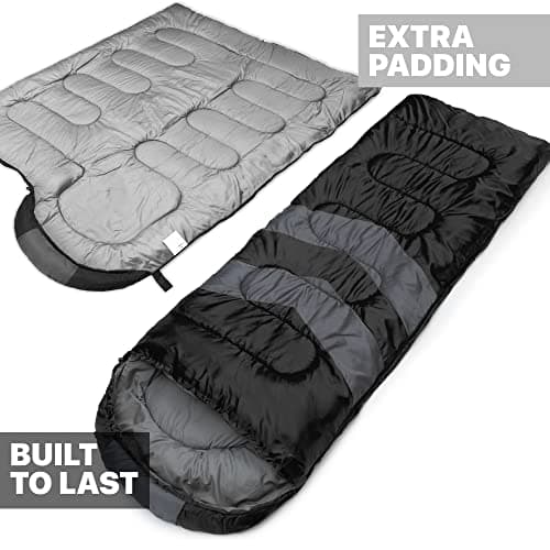 MalloMe Sleeping Bags for Adults & Kids Sleeping Bag 3-4 Season - Ultralight Backpacking Sleeping Bag Cold Weather & Warm, Lightweight Compact, Single Adult Girls Boys Winter Sleep Camping Accessories — view 3